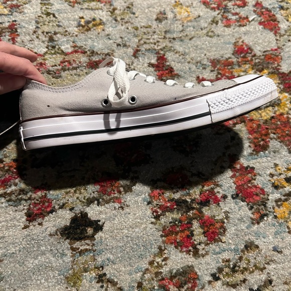 Converse All Star Woman’s Size 9 Grey and Maroon Low Top Sneakers Y2K plaid - Picture 4 of 10